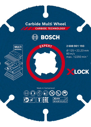 Bosch Expert Carbide Multi Wheel X-LOCK Trennscheibe ( 2608901193 ) 125 mm x 22,23 mm