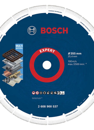 Bosch Expert Diamond Metal Wheel Trennscheibe 355 x 25,4 mm ( 2608900537 ) Diamond Technology für Kappsägen / Benzinsägen