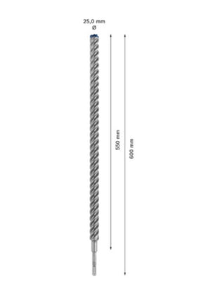 Bosch Expert SDS plus 7X Hammerbohrer 25 x 600 mm ( 2608900152 ) 4 Schneiden Carbide Technology