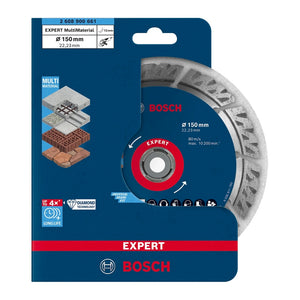 Diamentowa tarcza tnąca Bosch EXPERT MultiMaterial 150 x 22,23 mm 1 szt. ( 2608900661 ) Długa żywotność