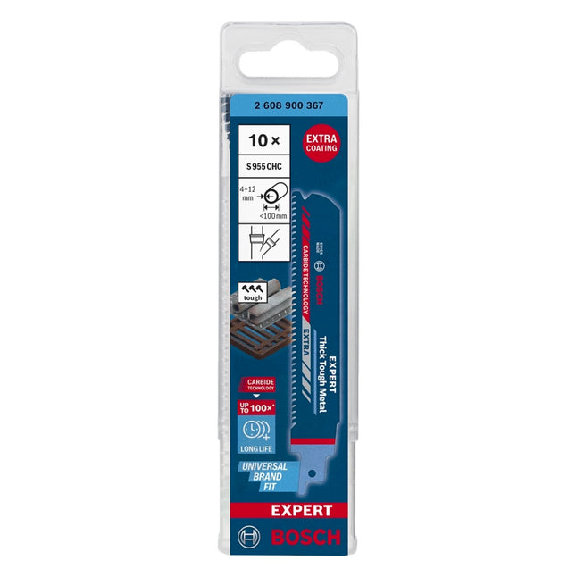 Brzeszczot do piły szablastej Bosch EXPERT Thick Tough Metal S 955 CHC 150 mm 10 sztuk ( 2608900367 ) Carbide Technology