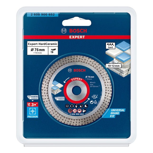 Diamentowa tarcza tnąca Bosch Expert Hard Ceramic 76 mm 76 x 1,5 x 10 mm ( 2608900652 ) Diamond Technology - następca 2608615020