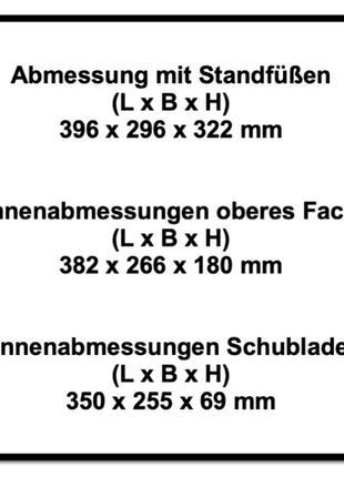 Festool Systainer T-LOC SYS-COMBI 3 Werkzeugkoffer 2 Stk. ( 2x 200118 ) 396 x 296 x 322 mm - Toolbrothers