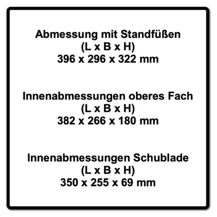 Festool Systainer T-LOC SYS-COMBI 3 Werkzeugkoffer 2 Stk. ( 2x 200118 ) 396 x 296 x 322 mm - Toolbrothers