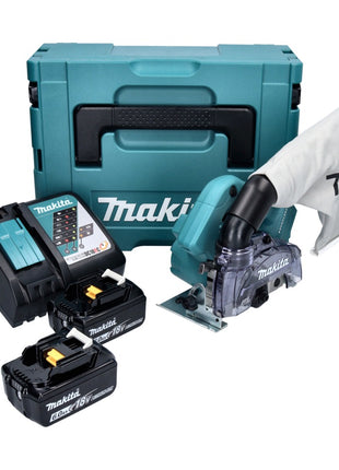 Makita DCC 500 RGJ Akku Diamantschneider 18 V 125 mm Brushless + 2x Akku 6,0 Ah + Ladegerät + Makpac - Toolbrothers