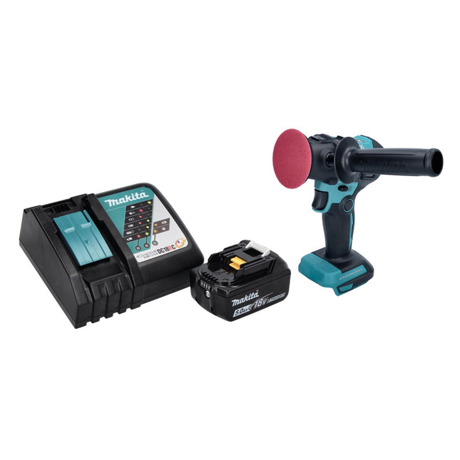 Makita DPV 300 RT1 Akku Schleifer Polierer 18 V 50 / 80 mm Brushless + 1x Akku 5,0 Ah + Ladegerät - Toolbrothers