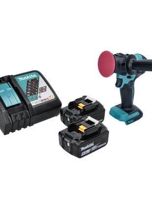 Makita DPV 300 RT Akku Schleifer Polierer 18 V 50 / 80 mm Brushless + 2x Akku 5,0 Ah + Ladegerät - Toolbrothers