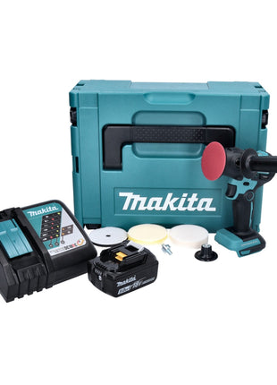 Makita DPV 300 RT1J Akku Schleifer Polierer 18 V 50 / 80 mm Brushless + 1x Akku 5,0 Ah + Ladegerät + Makpac - Toolbrothers