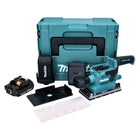 Makita DBO 380 A1J Akku Schwingschleifer 18 V 93 x 185 mm Brushless + 1x Akku 2,0 Ah + Makpac - ohne Ladegerät