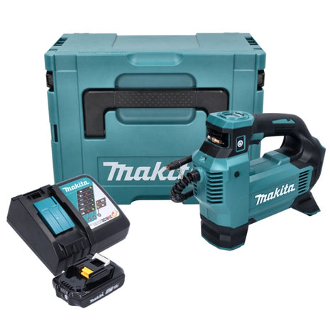 Makita DMP 181 RA1J Kompresor akumulatorowy 18 V 11,1 bar + 1x akumulator 2,0 Ah + ładowarka + Makpac