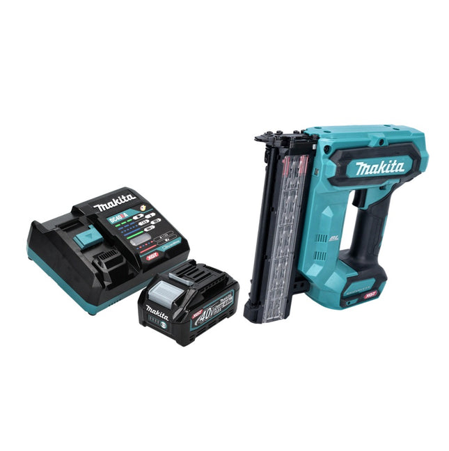 Makita FN 001 GM1 Akumulatorowa gwoździarka pionowa 40 V maks. XGT Bezszczotkowa + 1x akumulator 4,0 Ah + ładowarka