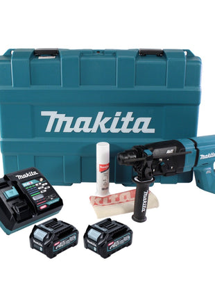 Martillo combinado a batería Makita HR 007 GD201 40 V máx. 3,0 J SDS plus XGT + 2x baterías 2,5 Ah + cargador + estuche