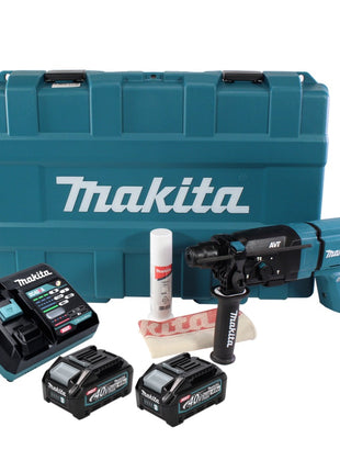 Martillo combinado a batería Makita HR 007 GM201 40 V máx. 3,0 J SDS plus XGT + 2x batería 4,0 Ah + cargador + estuche