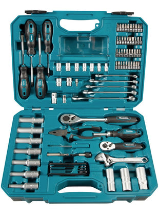 Makita Handwerkzeug Set 87 tlg. Chrom Vanadium Stahl ( E-08458 ) Bit / Zange / Ratsche / Schraubendreher / Schraubenschlüssel