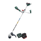 Desbrozadora de batería Metabo FSB 36-18 LTX BL 40 36 V (2x 18 V) bimando sin escobillas + 2x batería 8,0 Ah + cargador