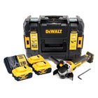 DeWalt DCG 405 P3 Akku Winkelschleifer 18 V 125 mm Brushless + 3x Akku 5,0 Ah + Ladegerät + TSTAK - Toolbrothers