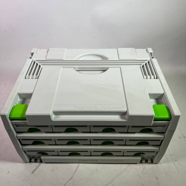 Festool Sortainer SYS 3 SORT 12 Sortiment Koffer mit 12 Faecher 491986 fuer Schrauben Duebel Naegel Beschaedigt 1 - toolbrothers