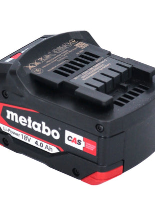 Zestaw akumulatorów Metabo 2x akumulator Li-Power 18 V 4,0 Ah CAS Li-Ion ( 2x 625027000 ) ze wskaźnikiem poziomu naładowania