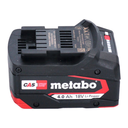 Podstawowy zestaw Metabo 2x akumulator Li-Power 18 V 4,0 Ah CAS Li-Ion ( 2x 625027000 ) + podwójna szybka ładowarka ASC 145 DUO ( 627495000 )
