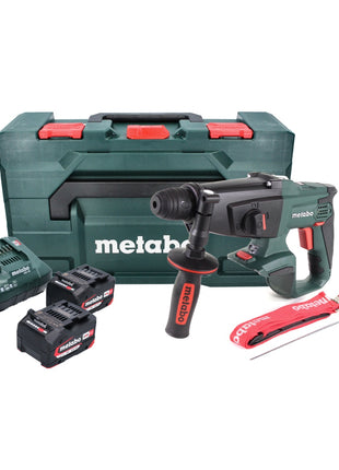 Martillo combinado a batería Metabo KHA 18 LTX 18 V 2,2 J SDS Plus (600210500) + 2x baterías 4,0 Ah + cargador + metaBOX