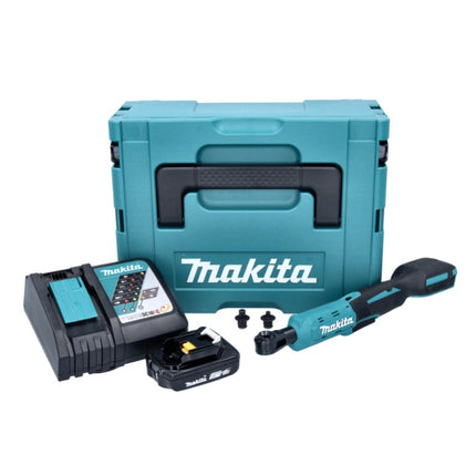 Makita DWR 180 RA1J wkrętarka akumulatorowa z grzechotką 18 V 47,5 Nm 1/4" 3/8" + 1x akumulator 2,0 Ah + ładowarka + Makpac