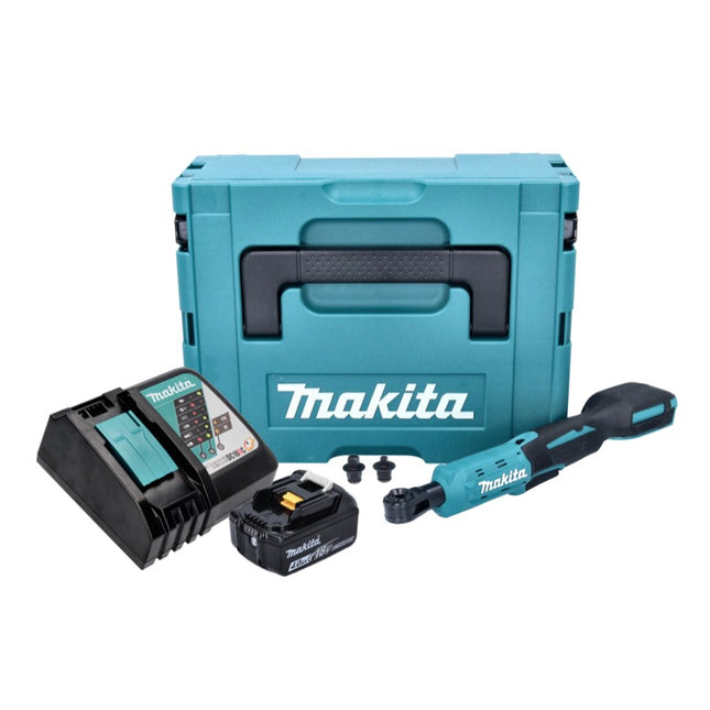 Makita DWR 180 RM1J akumulatorowa wkrętarka z grzechotką 18 V 47,5 Nm 1/4" 3/8" + 1x akumulator 4,0 Ah + ładowarka + Makpac