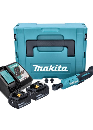 Makita DWR 180 RMJ wkrętarka akumulatorowa z grzechotką 18 V 47,5 Nm 1/4" 3/8" + 2x akumulator 4,0 Ah + ładowarka + Makpac