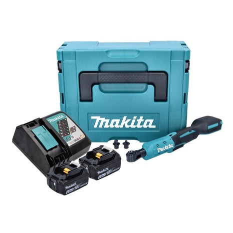 Makita DWR 180 RMJ Akku Ratschenschrauber 18 V 47,5 Nm 1/4" 3/8" + 2x Akku 4,0 Ah + Ladegerät + Makpac