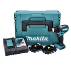 Makita DDF 485 RAJ Akku Bohrschrauber 18 V 50 Nm Brushless + 2x Akku 2,0 Ah + Ladegerät + Makpac