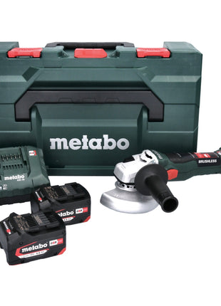 Metabo W 18 LT BL 11-125 Meuleuse d'angle sans fil 18 V 125 mm ( 613052510 ) Brushless + 2x batterie 4,0 Ah + chargeur + metaBOX