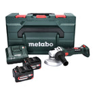 Metabo W 18 LT BL 11-125 Meuleuse d'angle sans fil 18 V 125 mm ( 613052510 ) Brushless + 2x batterie 4,0 Ah + chargeur + metaBOX