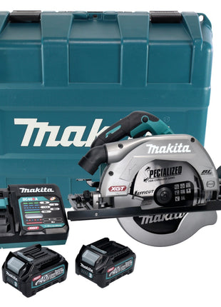 Makita HS 009 GD201 Akku Handkreissäge XGT 40 V max. 235 mm Brushless + 2x Akku 2,5 Ah + Ladegerät + Koffer