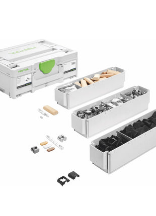 Festool DOMINO XL DF 700 EQ-Plus Dübelfräse 720 W + Festool SV-SYS D14 Domino Verbinder Sortiment + Systainer - Toolbrothers