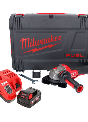 Milwaukee M18 FSAGV115XPDB-601X Akku Winkelschleifer 18 V 115 mm Brushless + 1x Akku 6,0 Ah + Ladegerät + HD Box