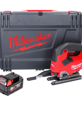 Milwaukee M18 FJS-501X Akku Stichsäge 18 V 25 mm Hub Brushless + 1x Akku 5,0 Ah + HD Box - ohne Ladegerät