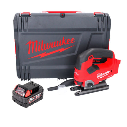 Milwaukee M18 FJS-501X wyrzynarka akumulatorowa 18 V 25 mm suw bezszczotkowy + 1x akumulator 5,0 Ah + skrzynka HD - bez ładowarki