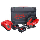 Milwaukee M18 FJS-502X Akku Stichsäge 18 V 25 mm Hub Brushless ( 4933464727 ) + 2x Akku 5,0 Ah + Ladegerät + HD Box