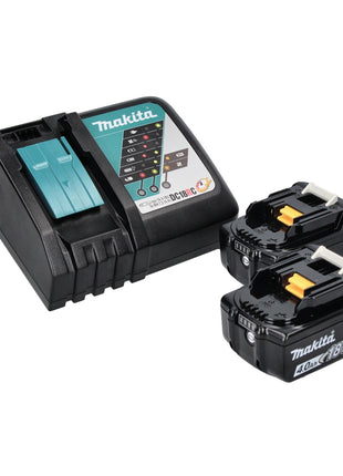 Makita DEADML 815 RM Lámpara de mano LED con batería 14,4 - 18 V 160 lm + 2x baterías 4,0 Ah + cargador