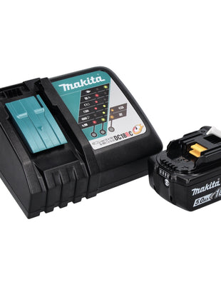 Makita DEADML 815 RT1 LED akumulatorowa lampa ręczna 14,4 - 18 V 160 lm + 1x akumulator 5,0 Ah + ładowarka