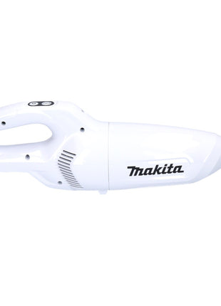 Aspirador de batería Makita CL 108 FDSAW 12 V 0,6 L blanco + 1x batería 2,0 Ah + cargador