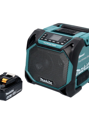 Makita DMR 203 M1 Altavoz Bluetooth 12 V 18 V IP64 + 1x batería 4,0 Ah - sin cargador