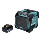 Makita DMR 203 G1 Altavoz Bluetooth 12 V 18 V IP64 + 1x batería 6,0 Ah - sin cargador