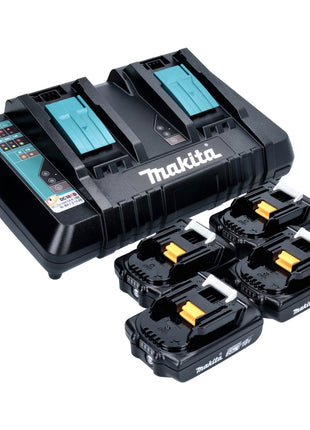 Makita Power Source Kit 18 V avec 4x BL 1820 B2,0 AhBatteries ( 4x 197254-9 ) + DC 18 RD double chargeur rapide ( 196933-6 )