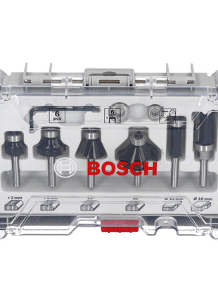 Bosch Edge and Edge Set Fraises pour bordures, tige de 6 mm (2607017468) - 6 pièces