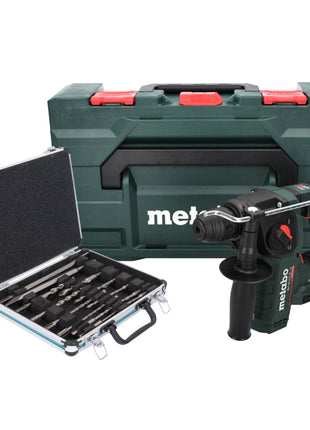 Metabo BH 18 LTX BL 16 Perforateur sans fil 18 V 1,3 J SDS plus brushless + Jeu de 13 perceuses et burins + MetaBOX - sans batterie, sans chargeur