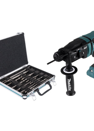 Makita DHR 182 Z Akku Bohrhammer 18 V 1,7 J SDS plus Brushless + 13 tlg. Bohrer und Meißel Set - ohne Akku, ohne Ladegerät