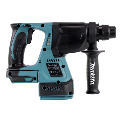 Makita DHR 242 Z Akumulatorowa wiertarko-wkrętarka udarowa 18 V 2,0 J SDS plus Brushless + 13-częściowy zestaw wierteł i dłut - bez akumulatora, bez ładowarki