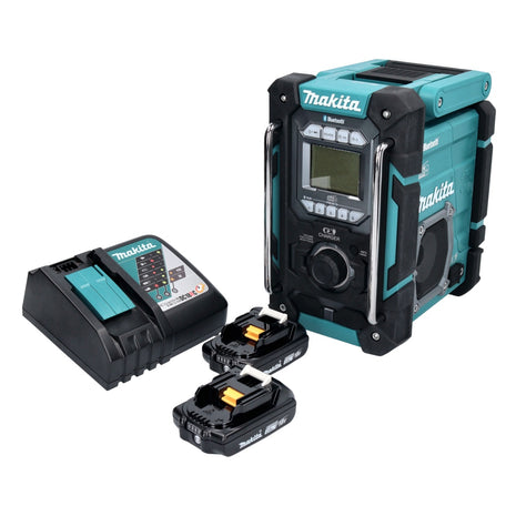 Makita DMR 301 RA akumulatorowe radio budowlane 12 V maks. - 18 V DAB / DAB+ / Bluetooth + 2x akumulator 2,0 Ah + ładowarka