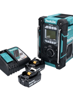 Makita DMR 301 RF radio de chantier rechargeable 12 V max - 18 V DAB / DAB+ / Bluetooth + 2x batterie rechargeable 3.0 Ah + chargeur