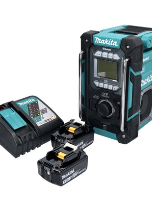 Makita DMR 301 RT Akku Baustellenradio 12 V max. - 18 V DAB / DAB+ / Bluetooth + 2x Akku 5,0 Ah + Ladegerät